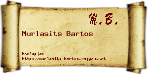 Murlasits Bartos névjegykártya